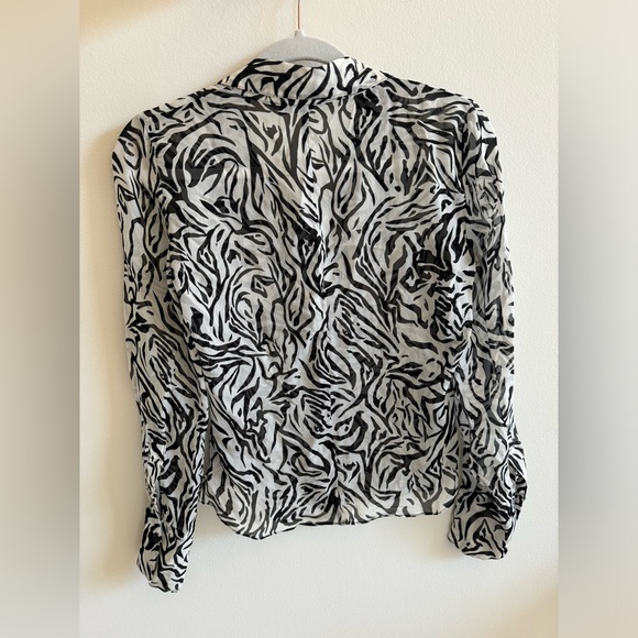 ZARA Zebra Button Down Shirt - Picture 4 of 7